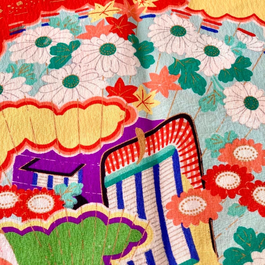 アンティーク　女の子　子供着物　七五三　アンティーク着物　3歳　NO6