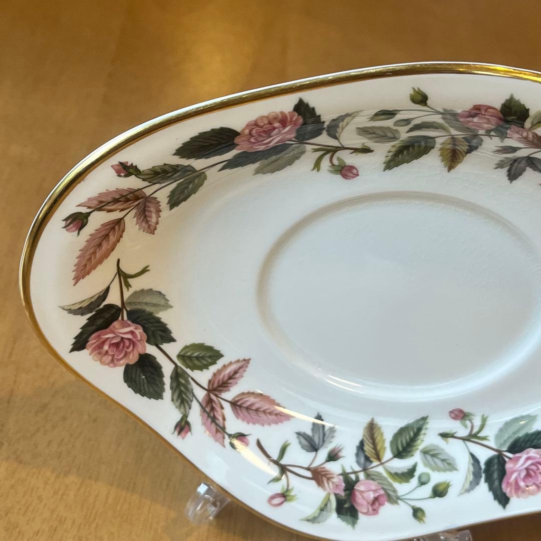 【英国ビンテージ】ウェッジウッド★ハザウェイローズ★エレガントなソースボート②