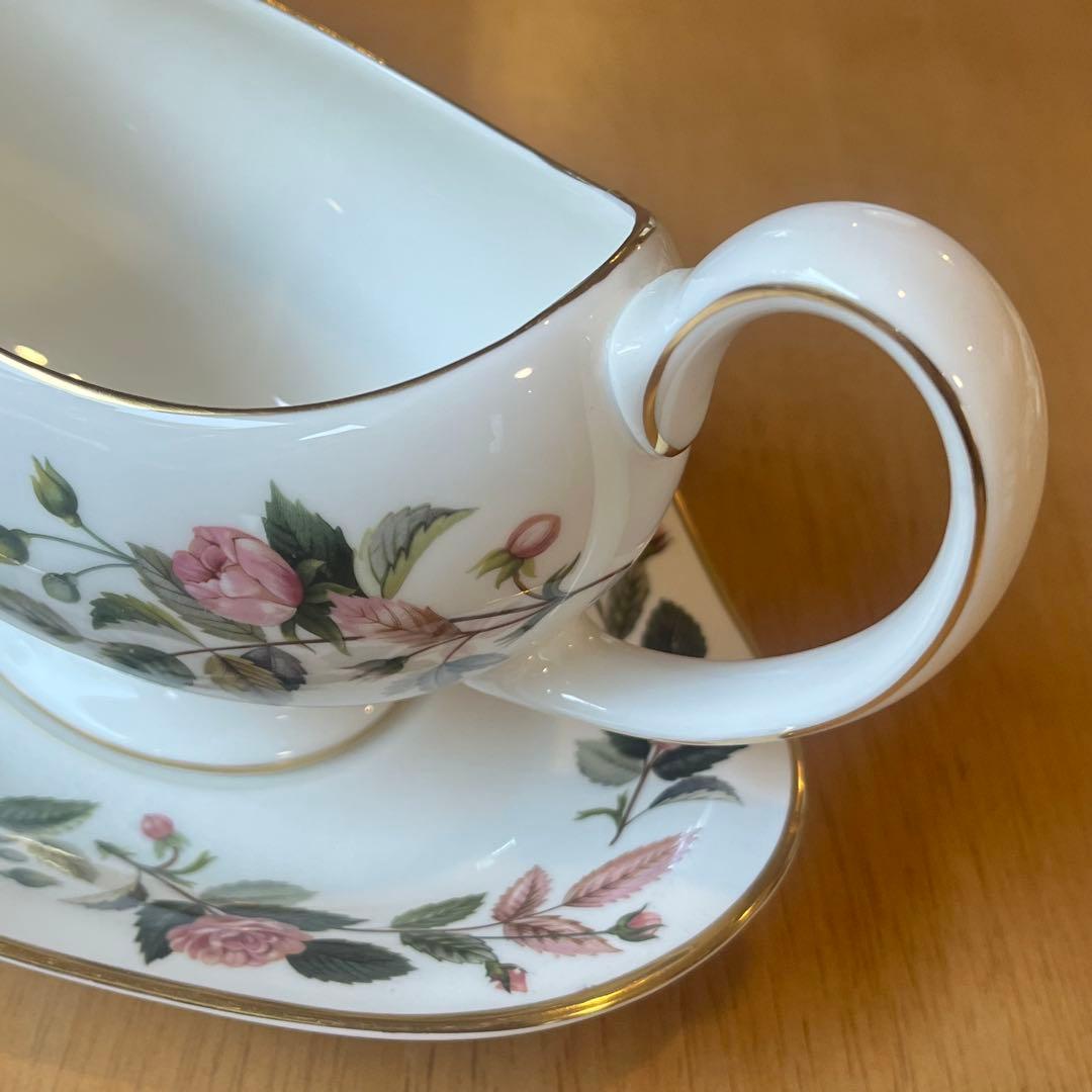 【英国ビンテージ】ウェッジウッド★ハザウェイローズ★エレガントなソースボート②