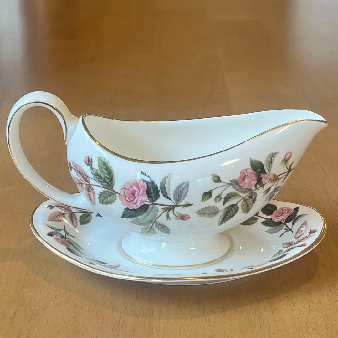 【英国ビンテージ】ウェッジウッド★ハザウェイローズ★エレガントなソースボート②