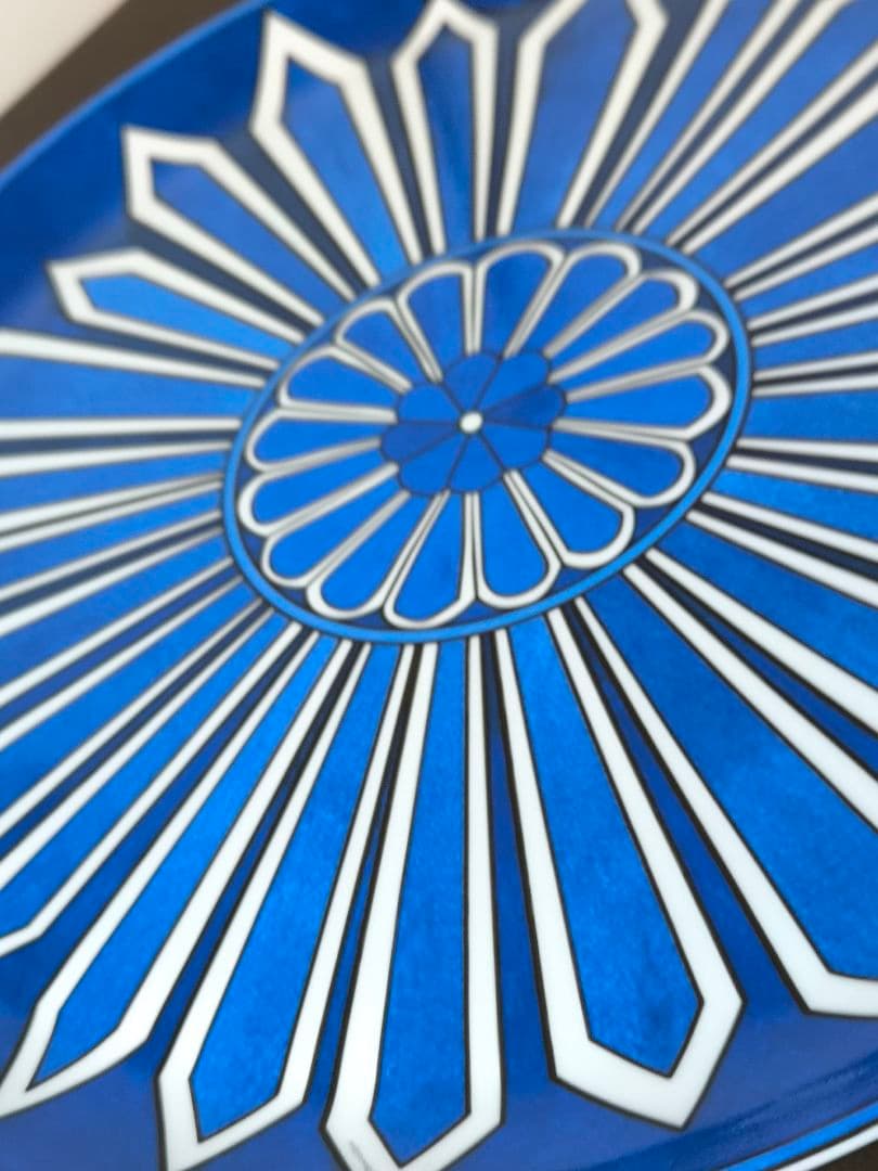 HERMES エルメス ブルー ダイユール ラウンドタルトプレート 32 cm.