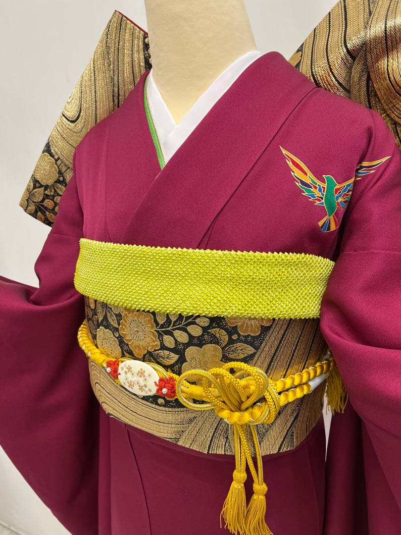 斎藤三才　作家物　金彩加工　振り袖　フルセット　長襦袢　成人式　全通袋帯　731