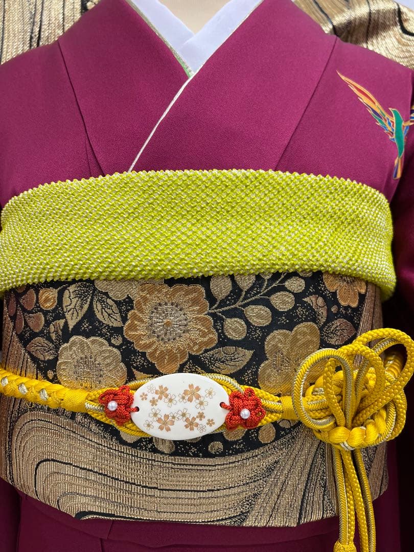 斎藤三才　作家物　金彩加工　振り袖　フルセット　長襦袢　成人式　全通袋帯　731