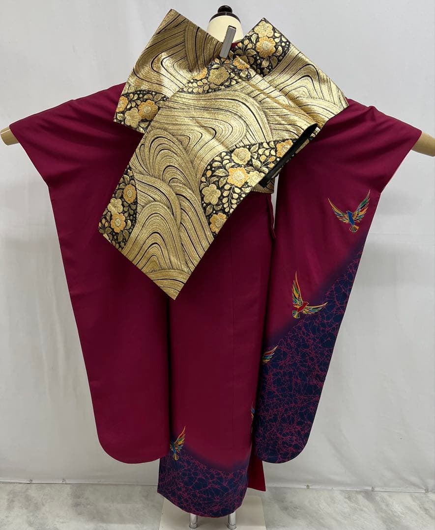斎藤三才　作家物　金彩加工　振り袖　フルセット　長襦袢　成人式　全通袋帯　731