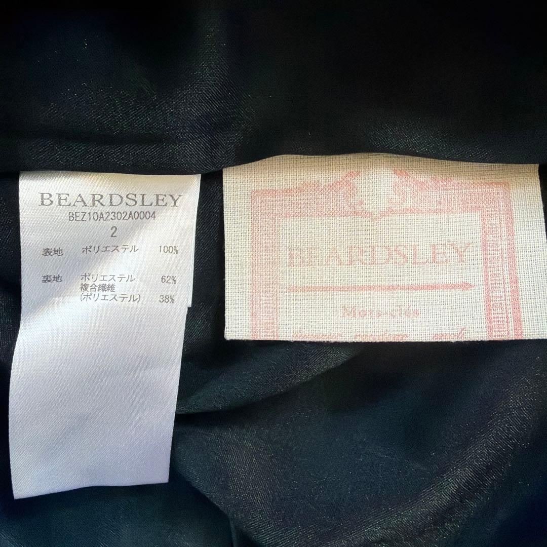 【24SS美品】BEARDSLEY シワシフォンギャザーパンツ　黒　サイズ2