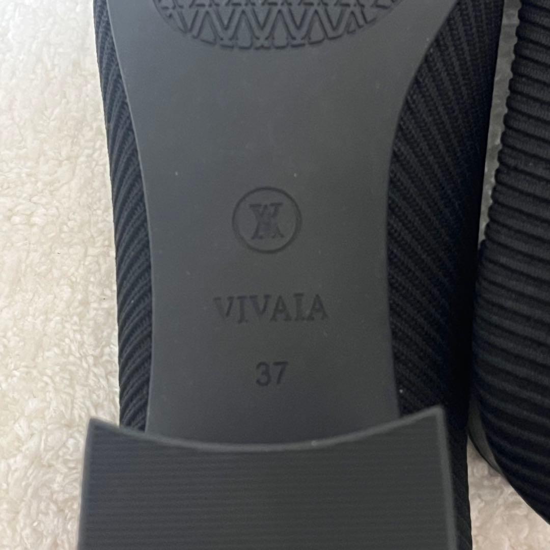 【VIVAIA】パンプス ブラック スクエアトゥ チャンキーヒール