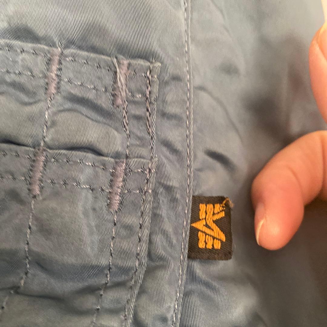 最終値下げ❣️古着USA製ネイビー MA-1 フライトジャケット ボア襟付き