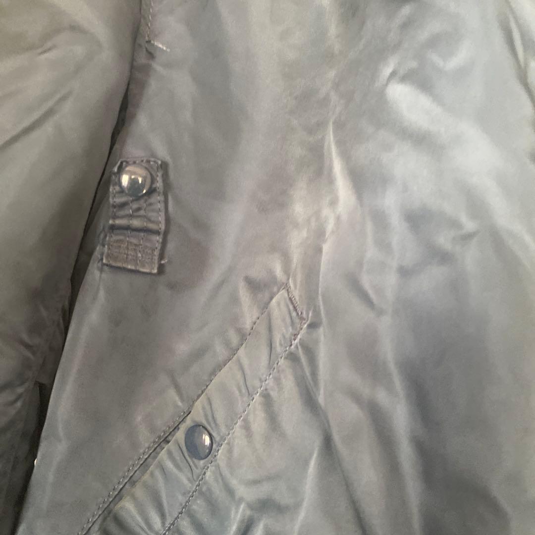 最終値下げ❣️古着USA製ネイビー MA-1 フライトジャケット ボア襟付き