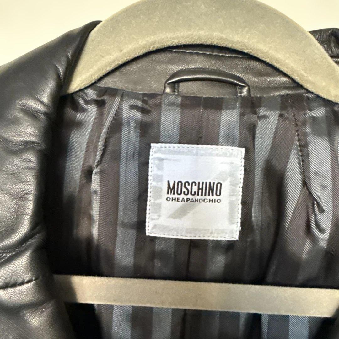 ブラックレザージャケット テーラード