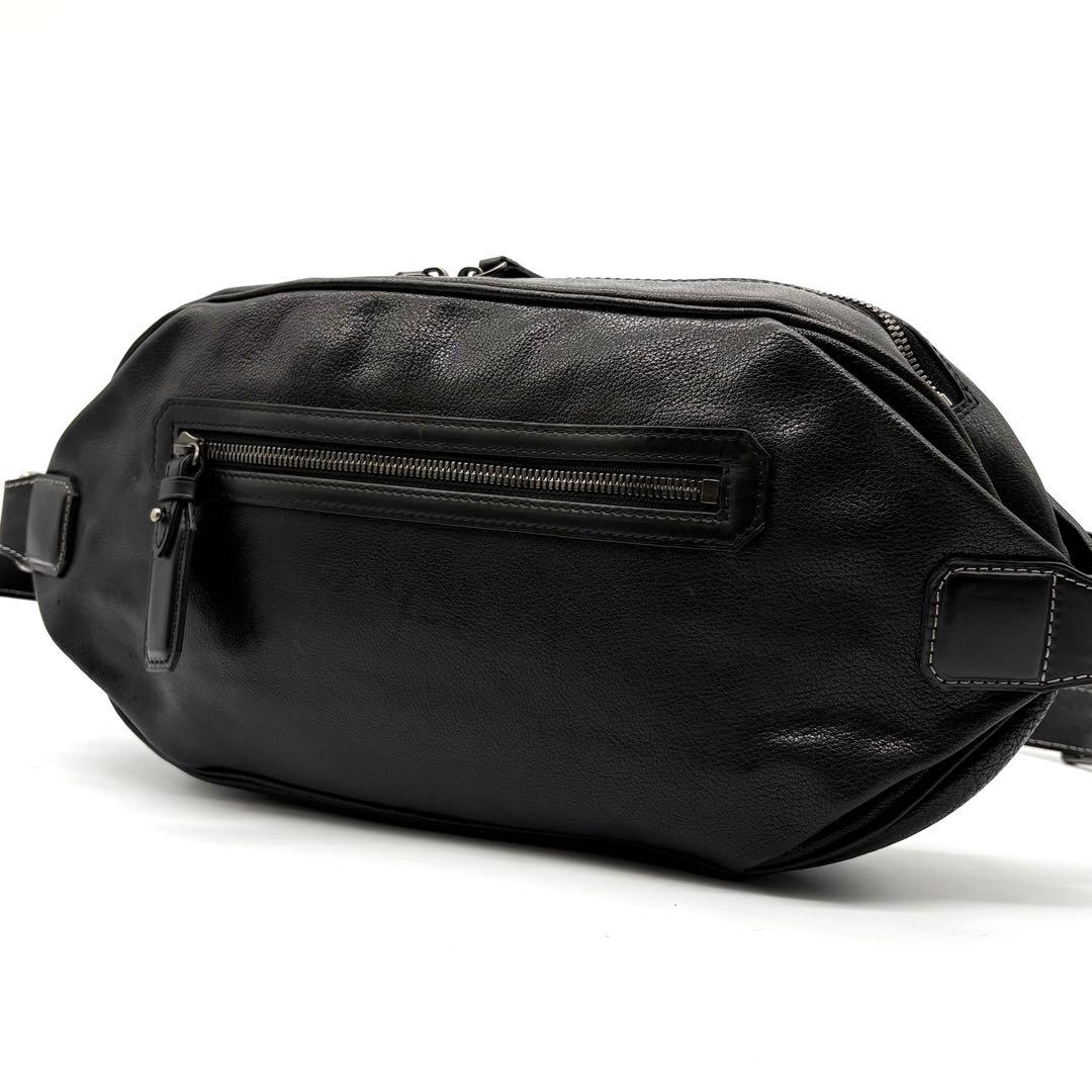 【極美品】土屋鞄 アルマス バッファロー ボディバッグ レザー ブラック