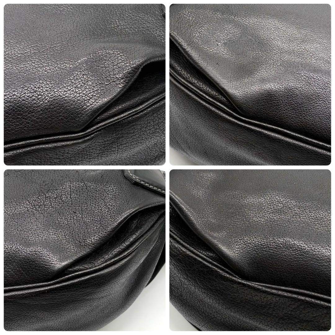 【極美品】土屋鞄 アルマス バッファロー ボディバッグ レザー ブラック