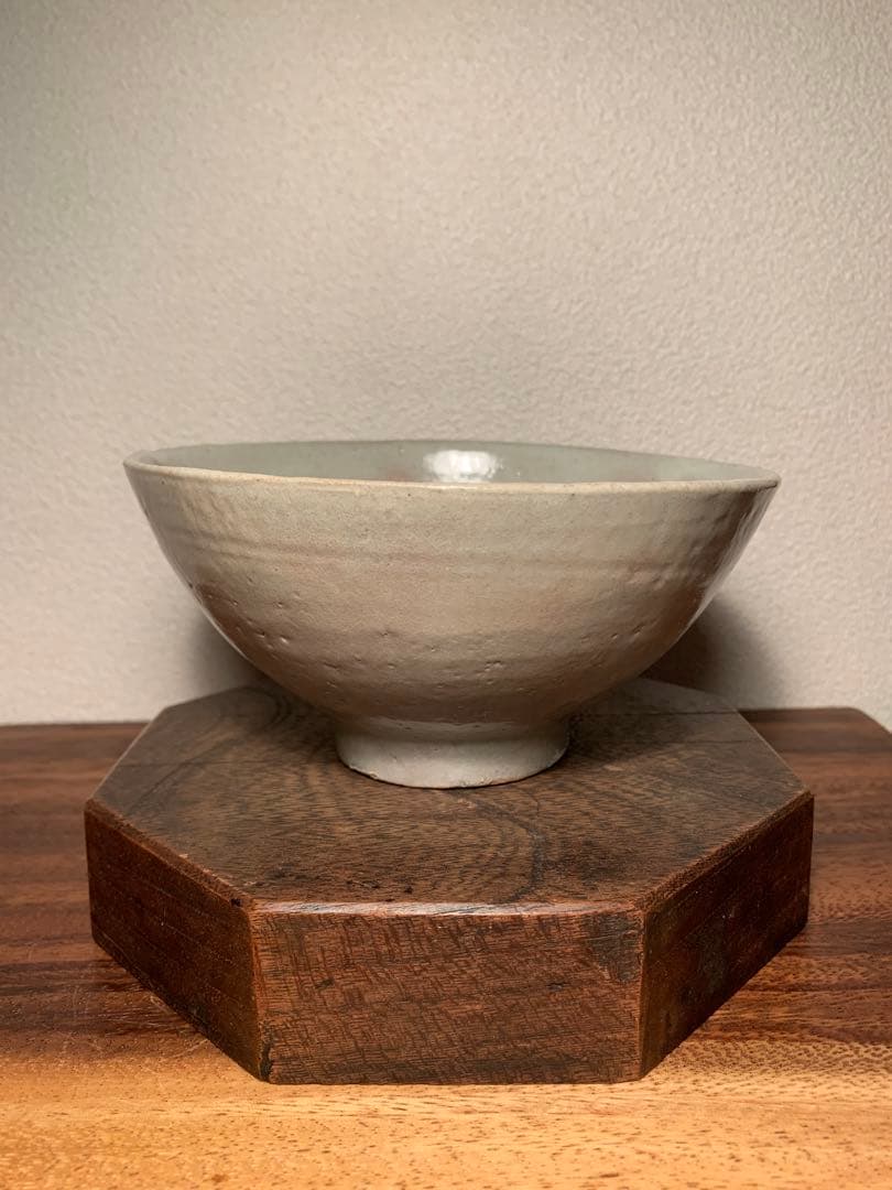李朝 白磁茶碗 約15cm 飯碗 抹茶茶碗 茶道
