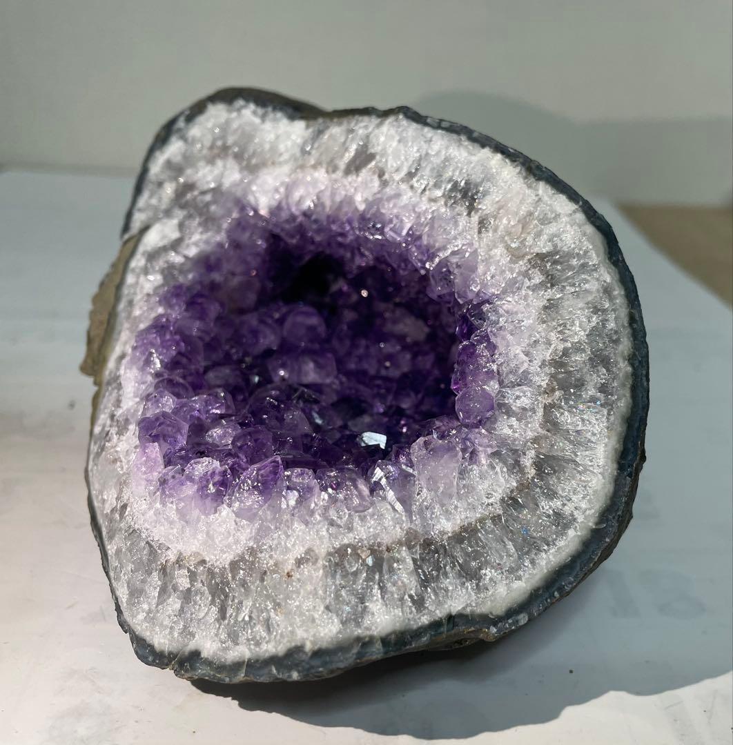 アメジストドーム マネーボックス 天然石パワーストーン 紫水晶 幸運 1.2kg