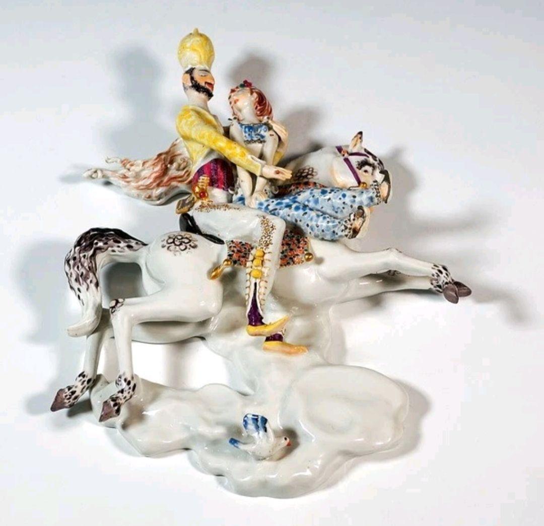 マイセン アラビアンナイト 千夜一夜 立体陶板画 フィギュアプラーク 魔法の馬