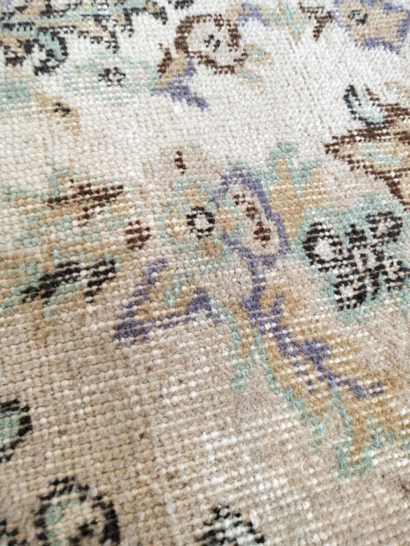 ベージュとブラウンにグレイッシュパープル　トルコラグ　石田ゆり子さんNo.719