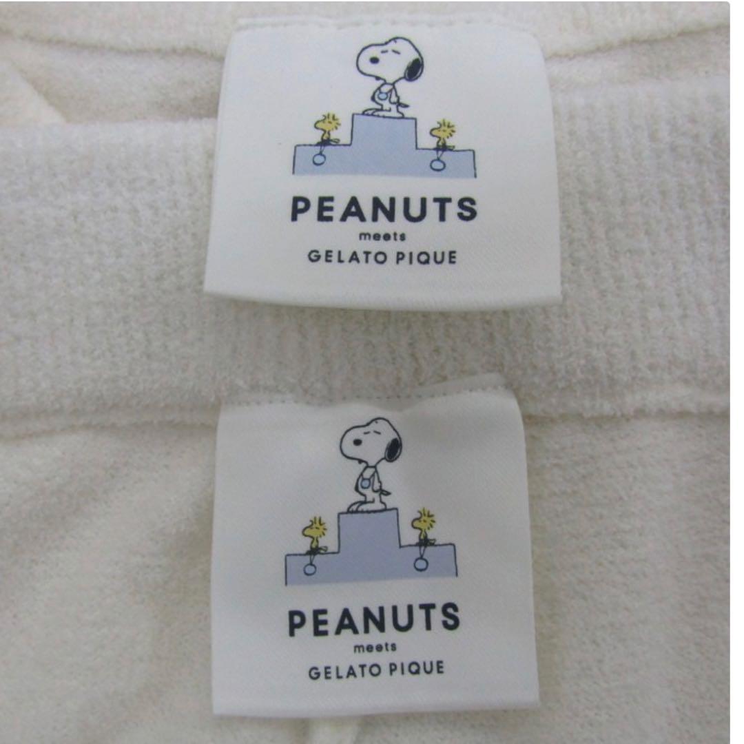 ほぼ新品✨ジェラートピケ スヌーピー 半袖セットアップ 白 Fルームウェアセット