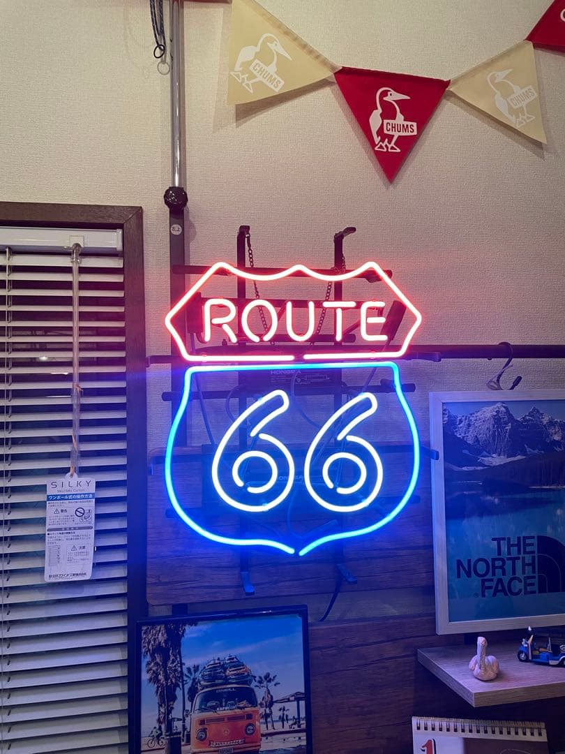 ルート66 ネオンライト 約44cm x 36cm