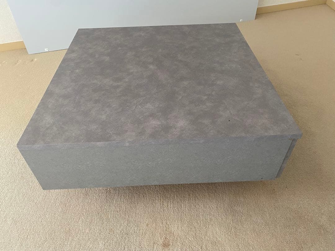 Lynd 大川家具 収納付きセンターテーブル ローテーブル グレー