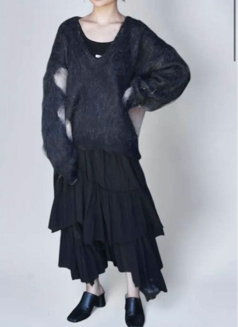 【knuth marf】Uneck knit pulloverニットプルオーバー