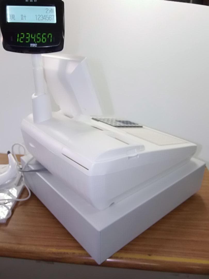 美品124設定無料東芝テックFS-2055-V2スキャナー付インボイスレジスター