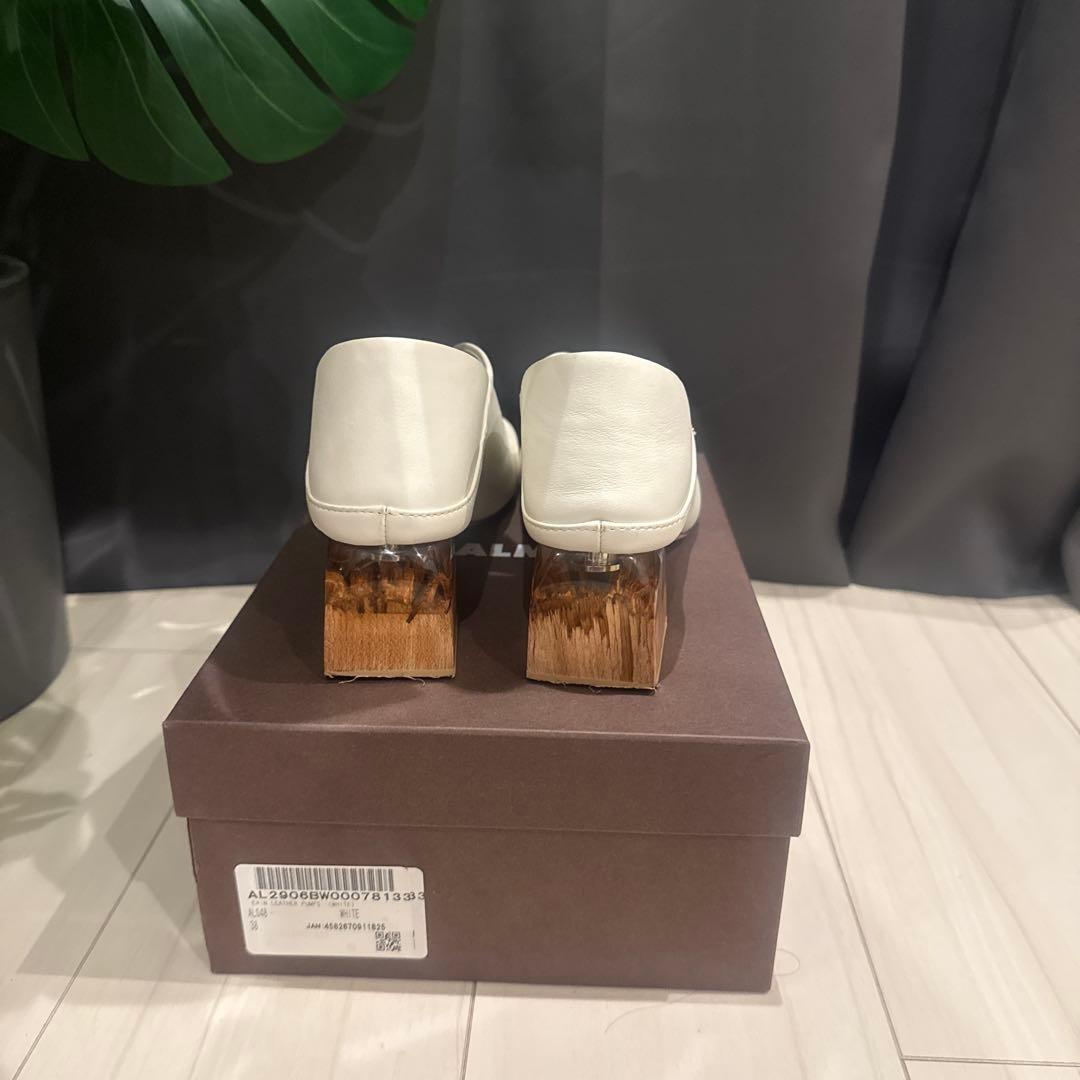 ALM. ERIN LEATHER PUMPS （White）