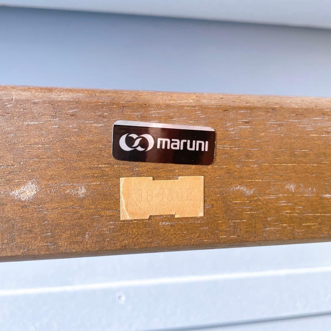 【送料込】maruni マルニ木工 レトロ ガラス天板 ローテーブル