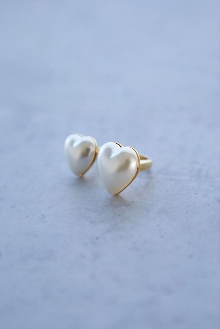 【完売品】Seven ten ハートツインリング パール 11号サイズ