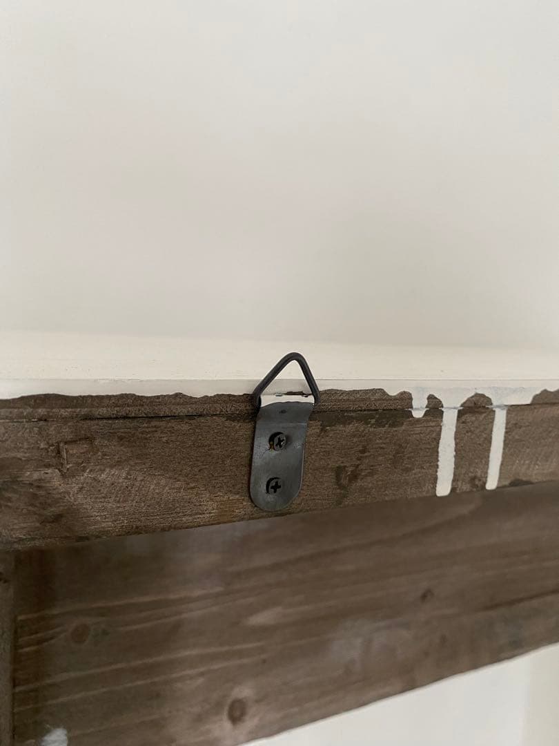 マントルピース　ホワイト 木製　シャビー