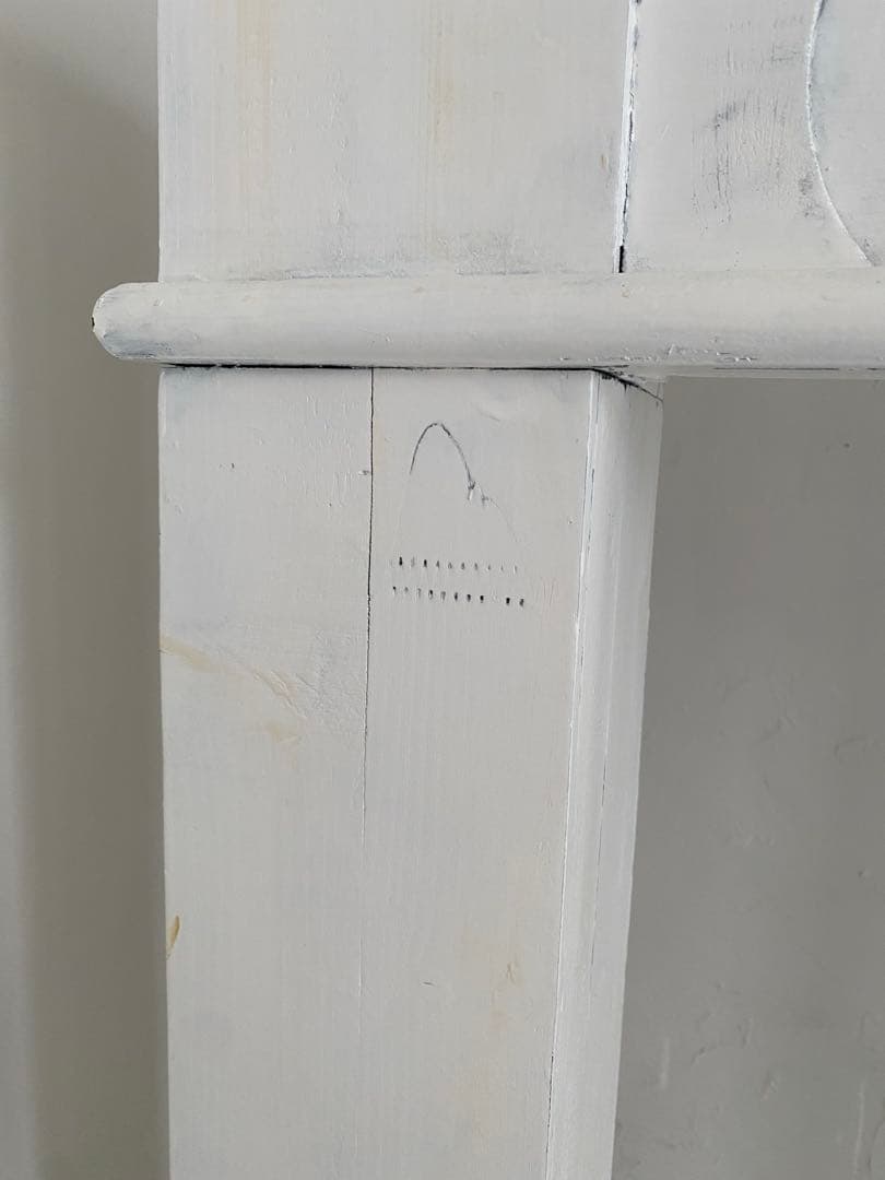 マントルピース　ホワイト 木製　シャビー