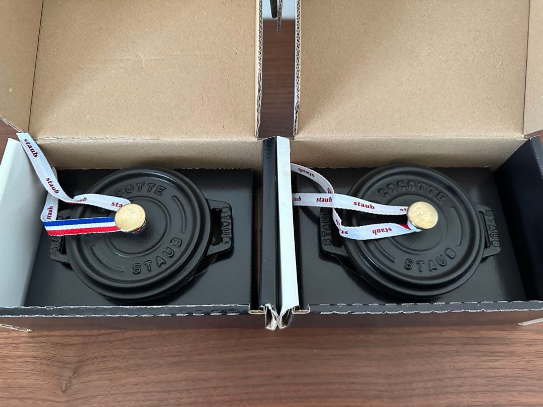 【新品】ストウブ　ピコ・ココット 10 cm ラウンド,ブラック　2個セット