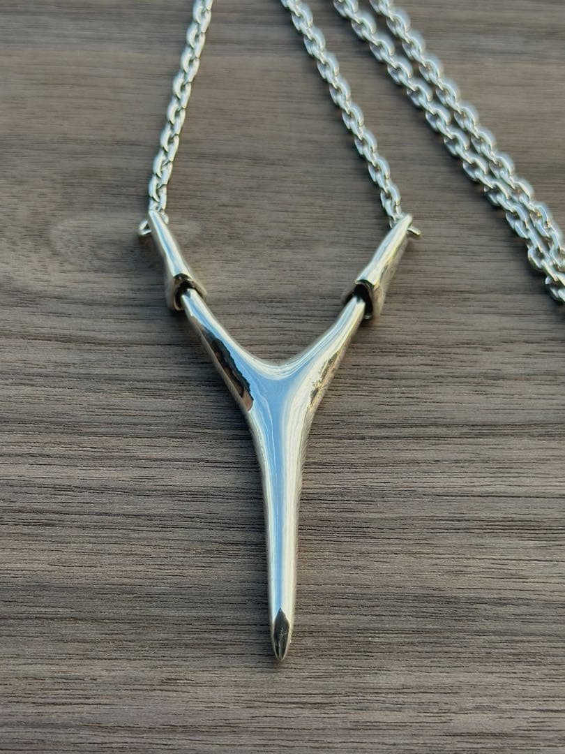 ハンドメイド Y字型 sv925ネックレス