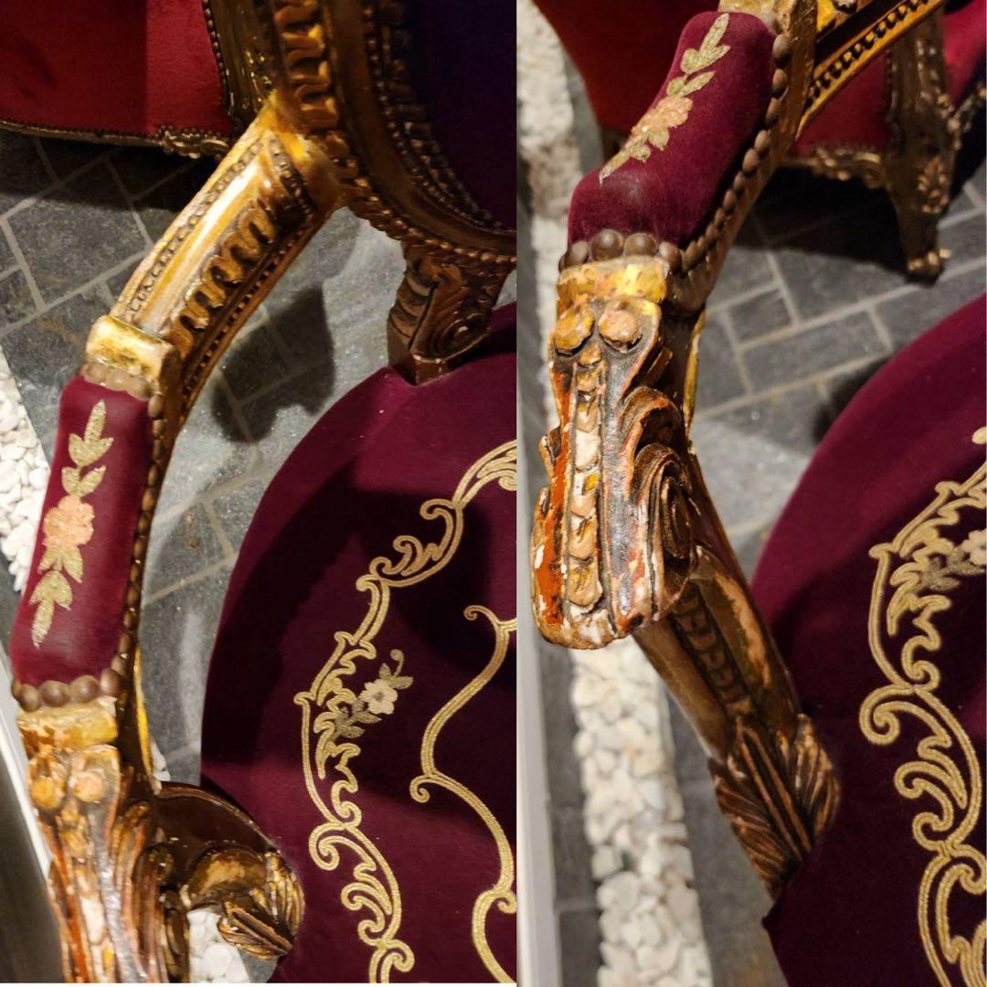 nao姫 ノットアンティークス　マジェスティベルベットチェア　エンペラーズ