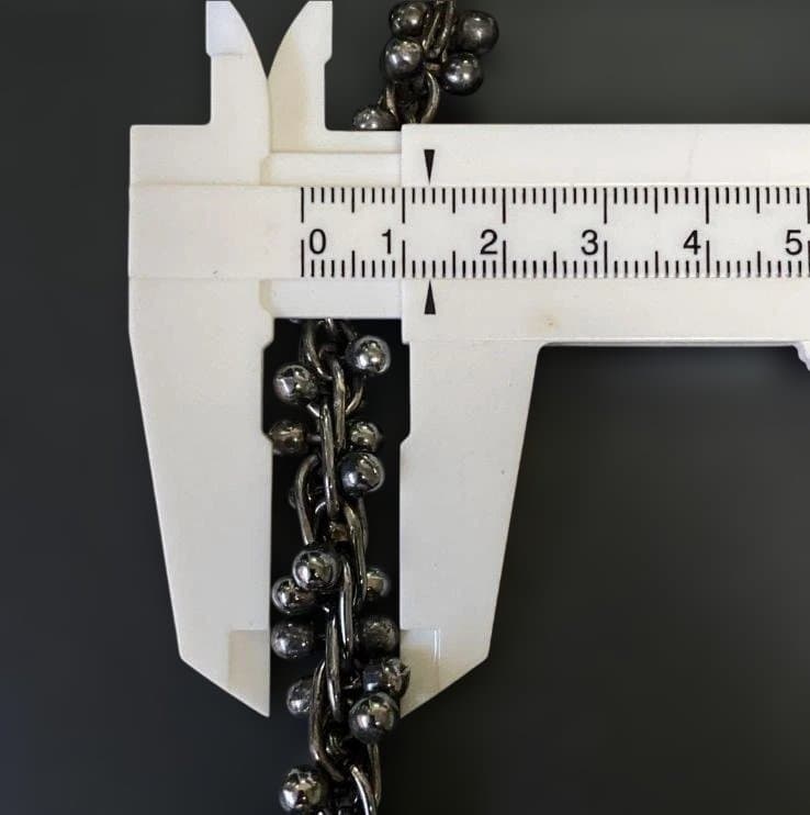 ヴィンテージ メキシコ シルバー パール DNA リンク ブレスレット