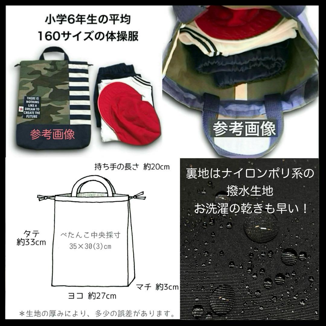 A＊Takaページ レッスンバッグ ナップサック 体操服入れ 巾着 男子
