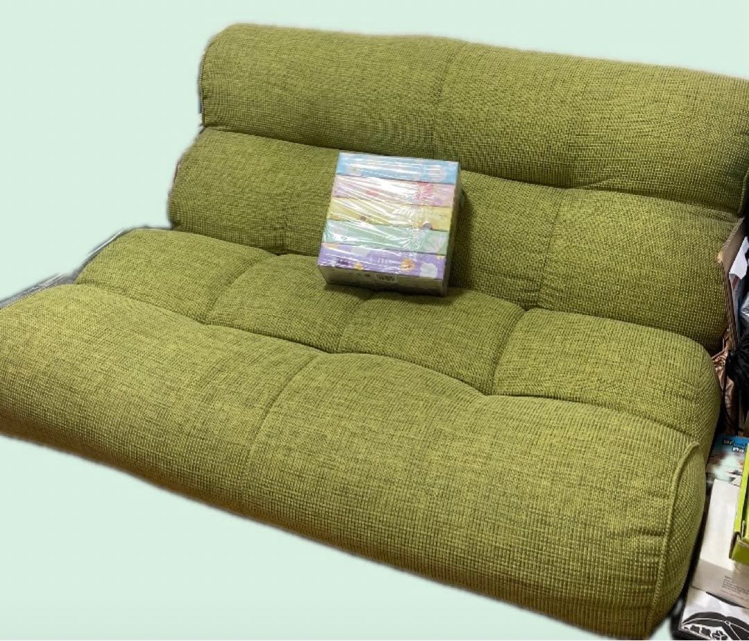 座椅子　角度調整可能　2人掛け　ローソファ　フロアソファ