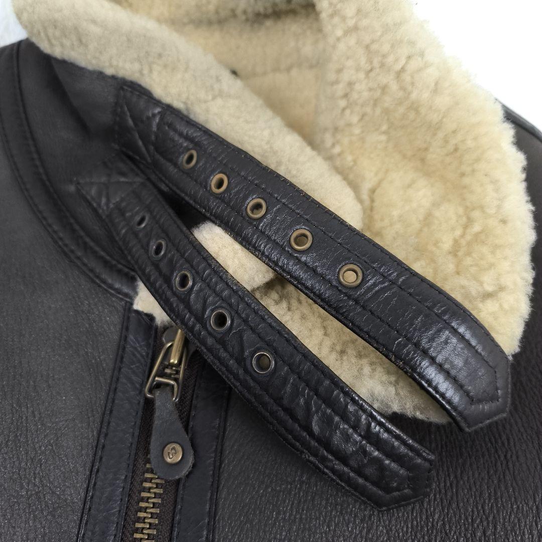 ✨美品✨ ウインドアーマー B-3タイプ ムートンジャケット 羊革 茶色