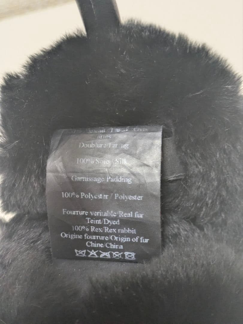 【美品】YVES SALOMON ブラック イヤーマフ