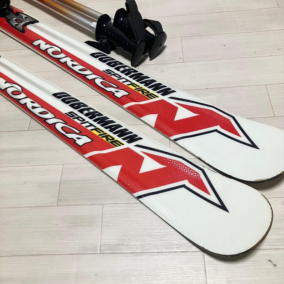 【良品】NORDICA SPITFIRE ノルディカ スキー162cmストック付