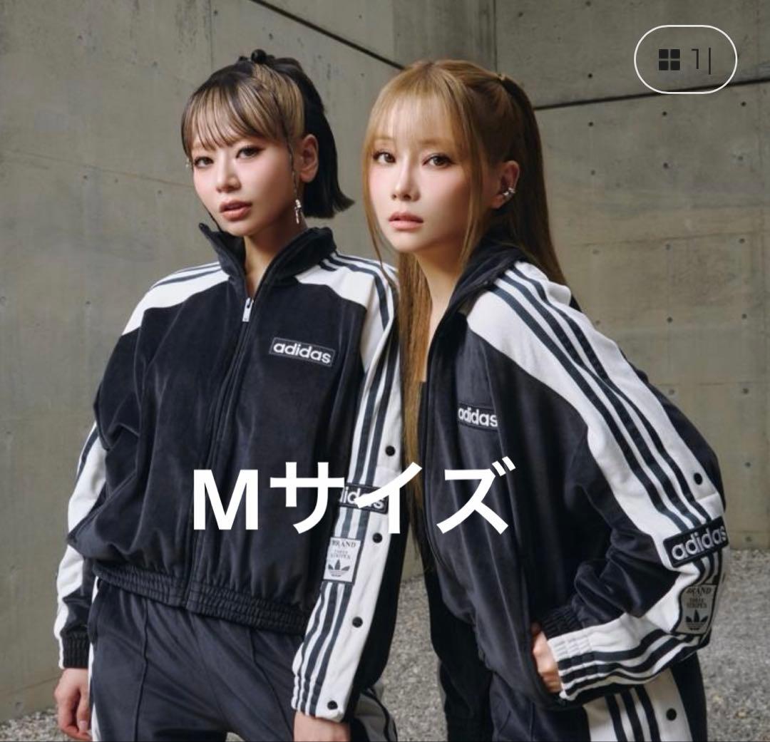 adidas ブラック ジャージ ストライプ　アディブレイク　Mサイズ