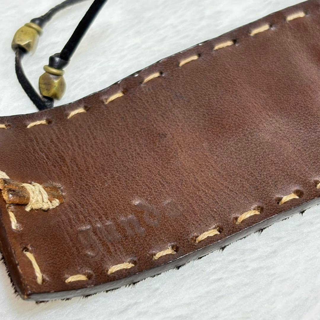 激レア gunda ガンダ 装飾 レザーバングル ハラコ メダイ