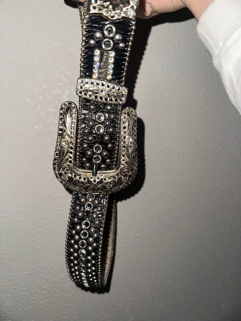 b.b.simon ベルト　スワロフスキー　hiphop ビービーサイモン