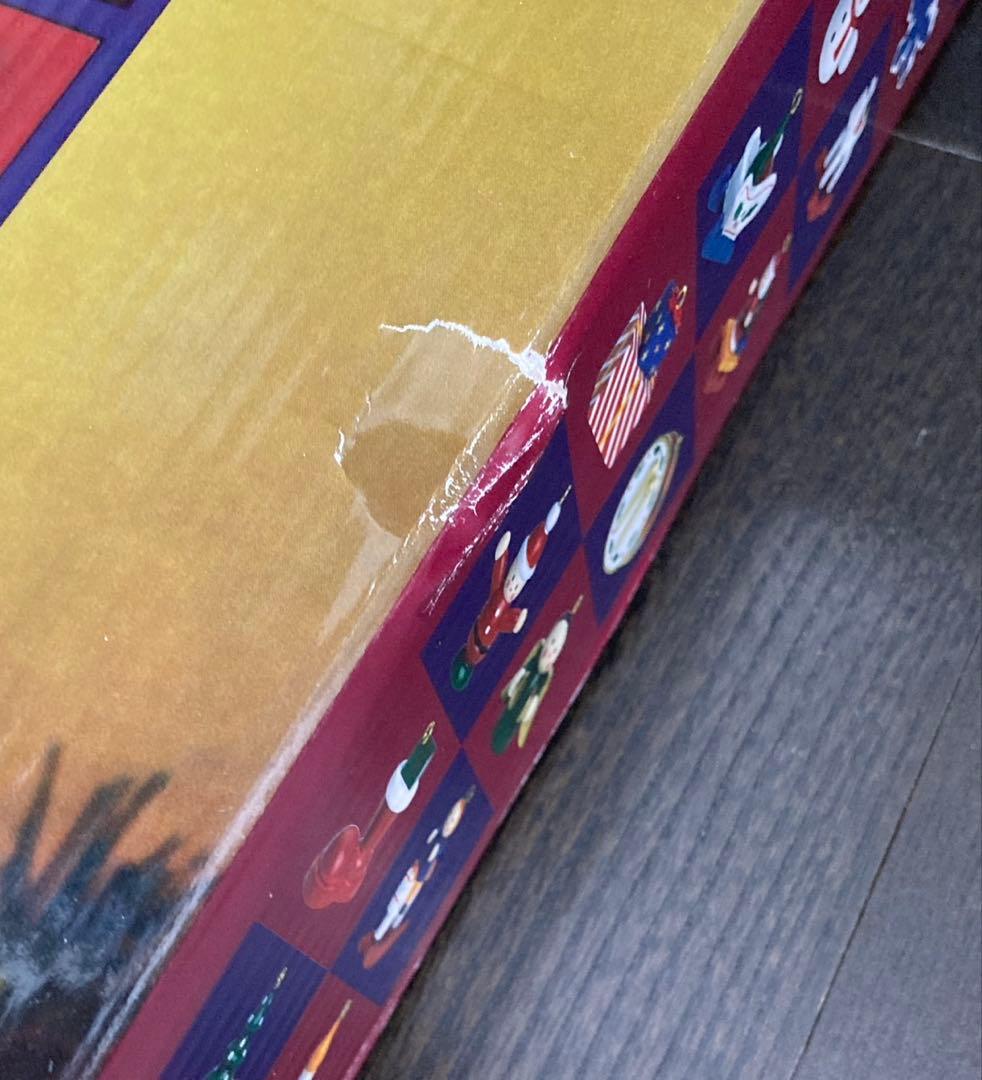 木製　アドベントカレンダー　ハウス型　オーナメント　24個