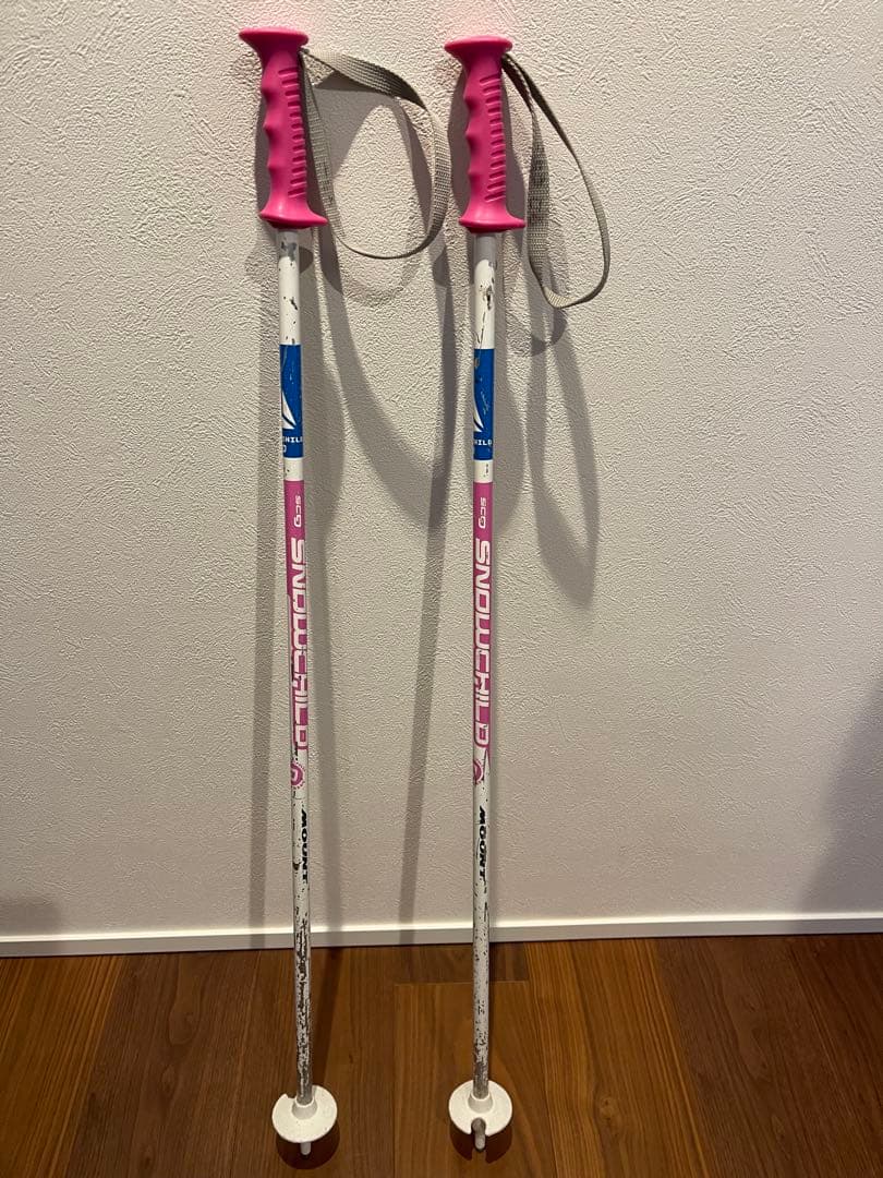 子供用　スキー板140㎝ ビンディング　ストック　3点セット