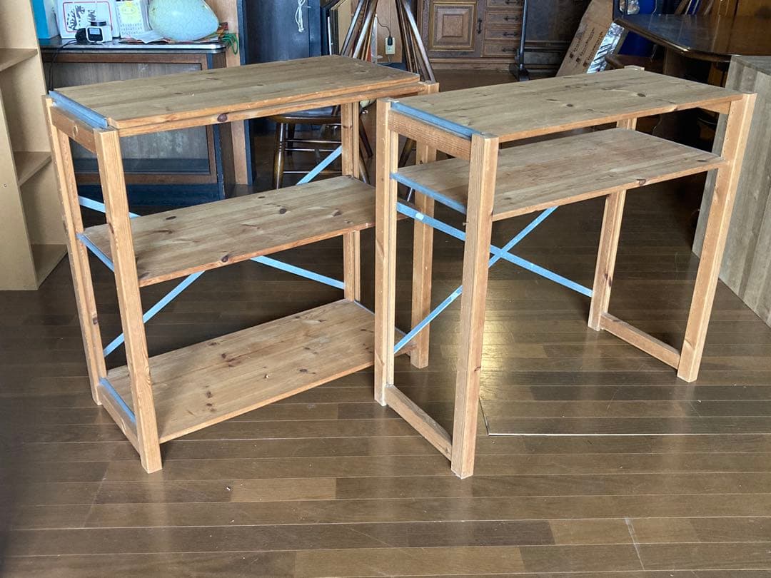 無印良品　木製3段シェルフ 2つ　(幅83㌢　奥行39㌢　高さ80㌢)