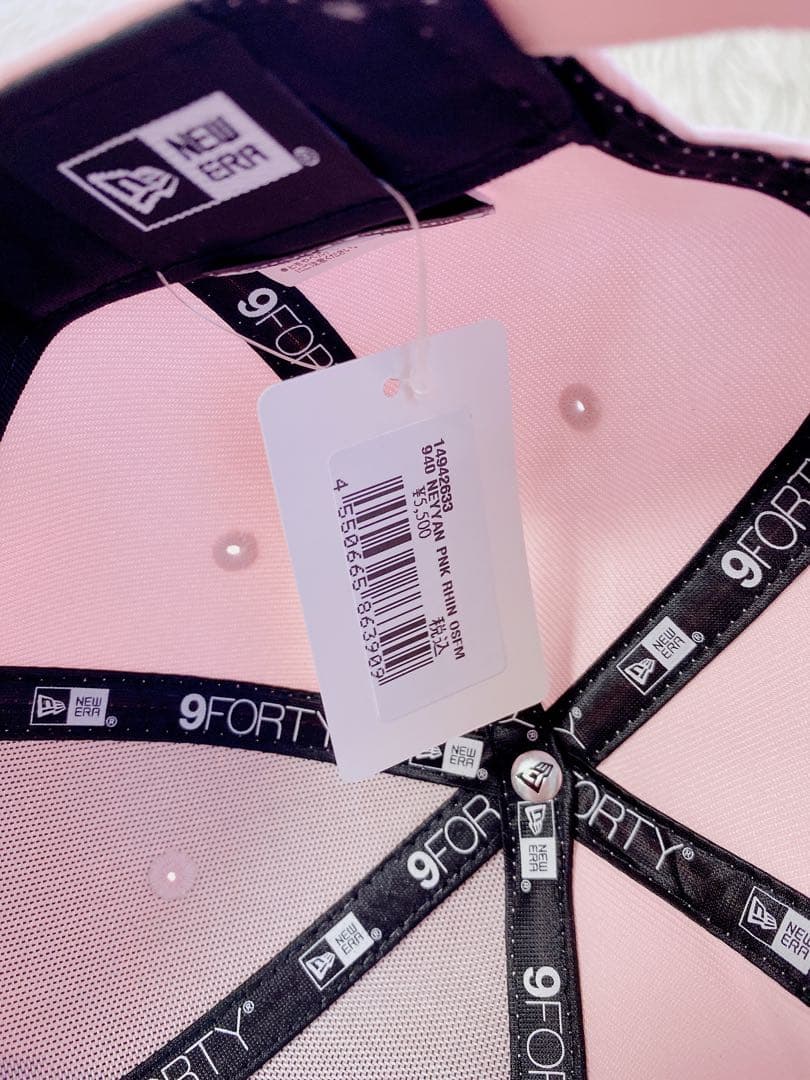 9FORTY Rhinestone ラインストーン ニューヨークヤンキースピンク