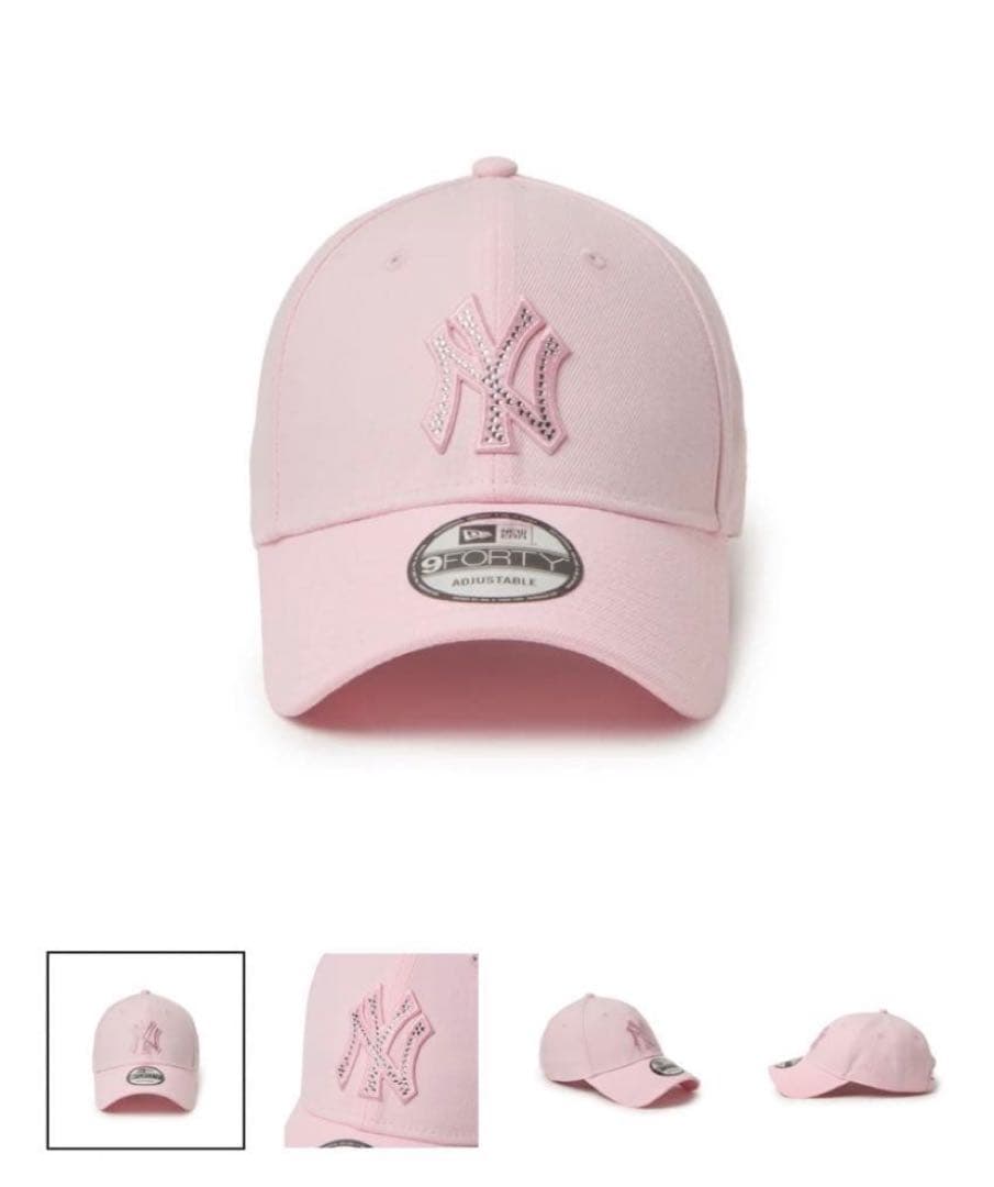 9FORTY Rhinestone ラインストーン ニューヨークヤンキースピンク
