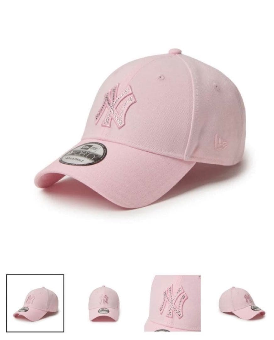 9FORTY Rhinestone ラインストーン ニューヨークヤンキースピンク