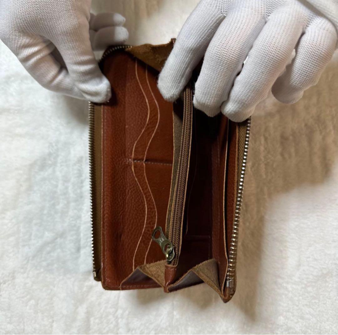 【良品】IL BISONTE（イルビゾンテ） 本革 L型ロングウォレット レザー
