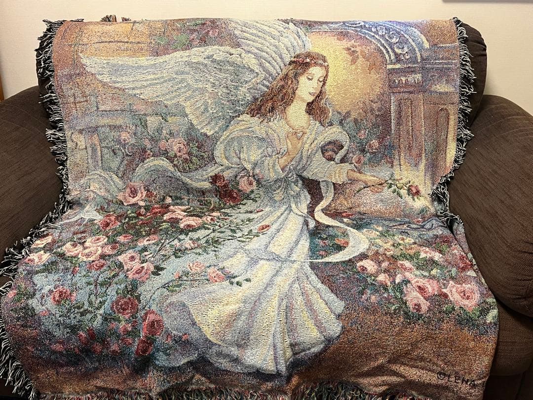 天使とバラのタペストリー