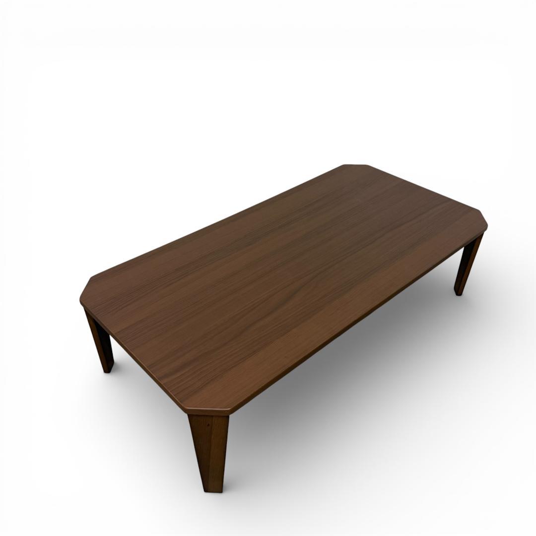 【新品・訳あり】幅 120cm 折りたたみ ローテーブル 角丸デザイン